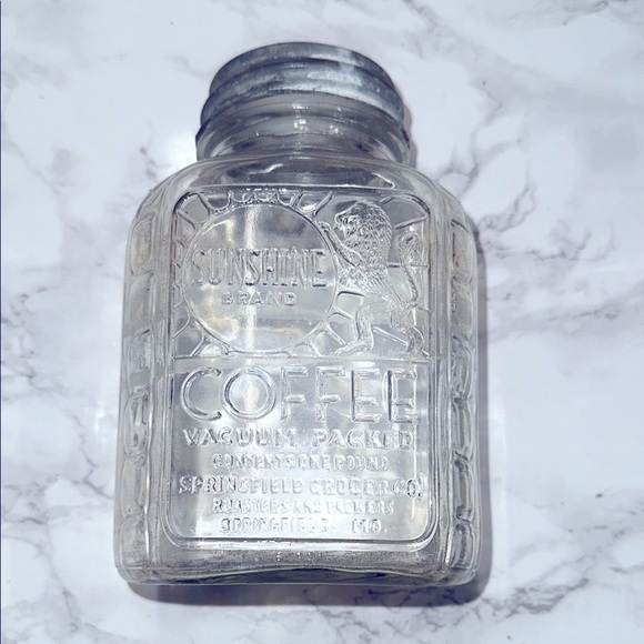 Vintage Sunshine Glass Coffee Jar - Picture 2 of 5